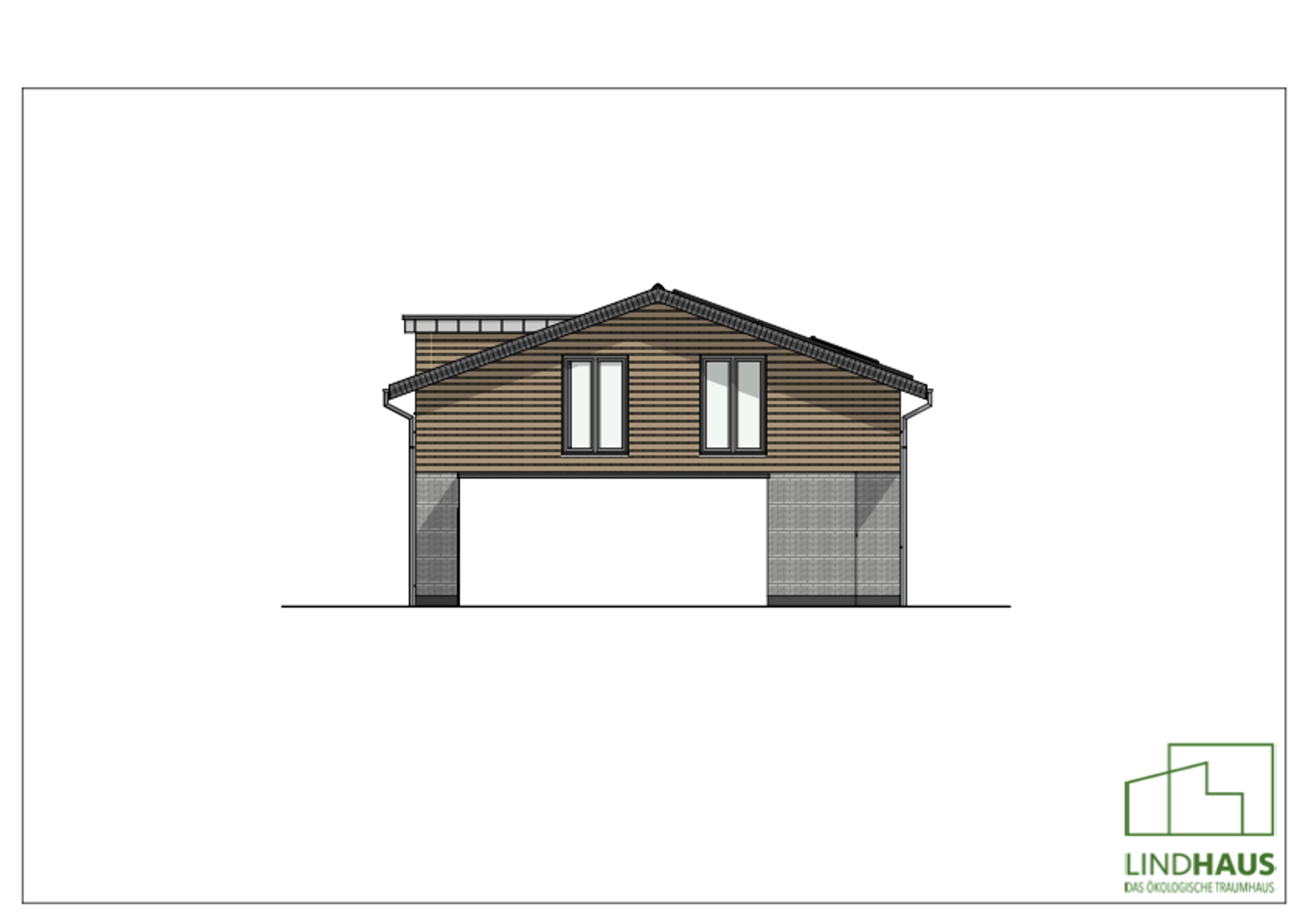 LINDHAUS 118 Ansicht Garagenseite